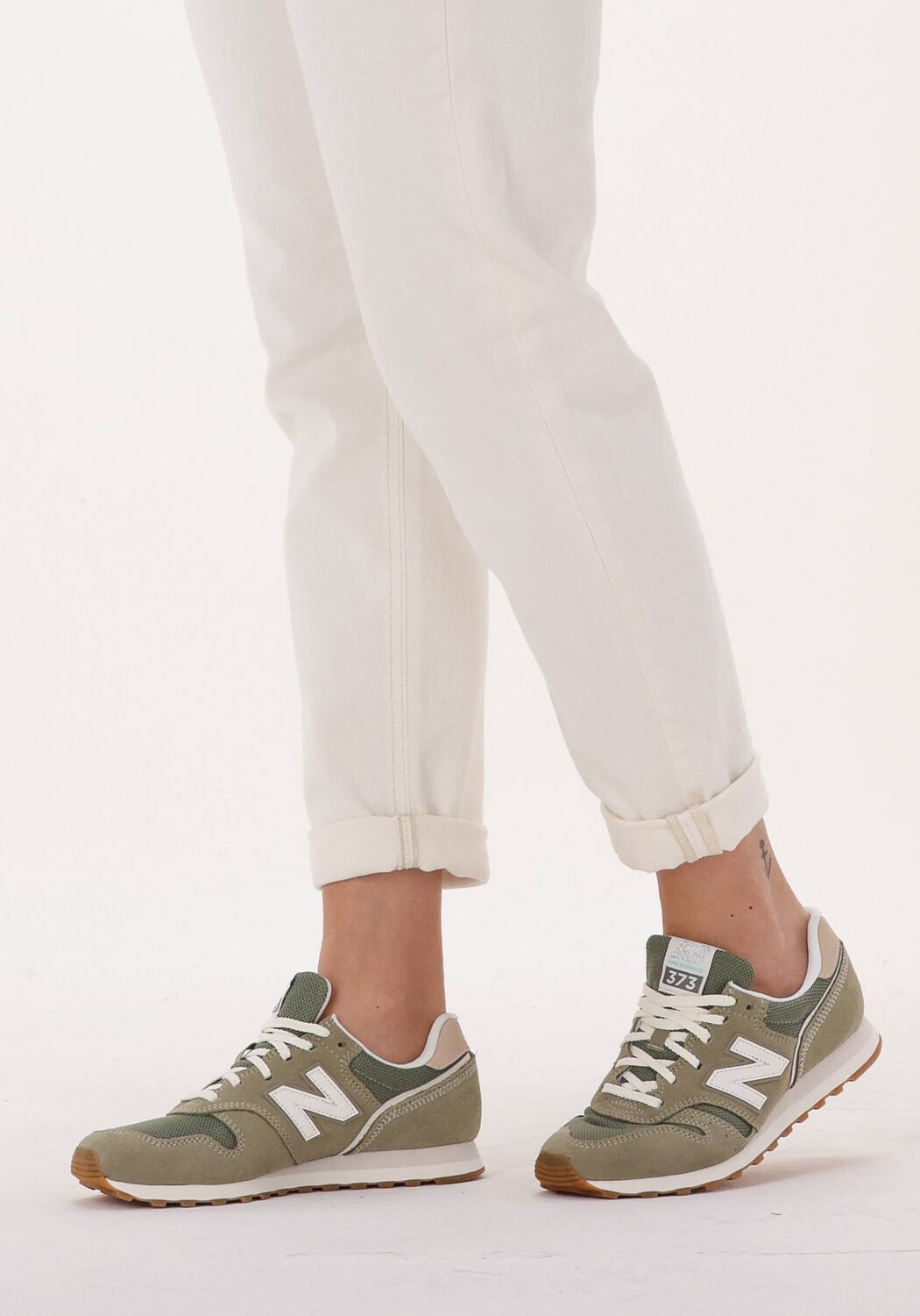 NEW BALANCE Baskets basses WL373 en vert - large