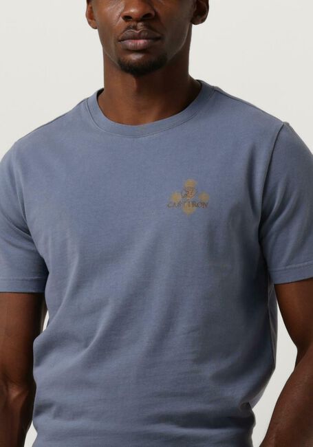CAST IRON T-shirt SHORT SLEEVE R-NECK REGULAR FIT COTTON en bleu - large