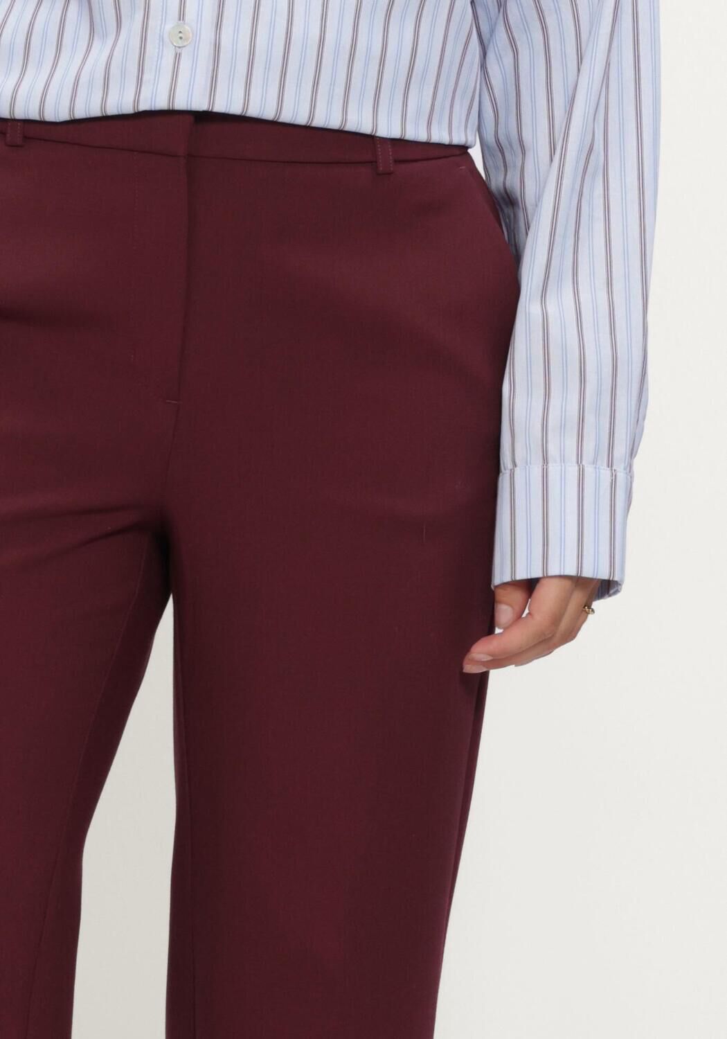 Bordeaux SELECTED WOMEN Pantalon SLFRITA MW WIDE PANT MEL - large