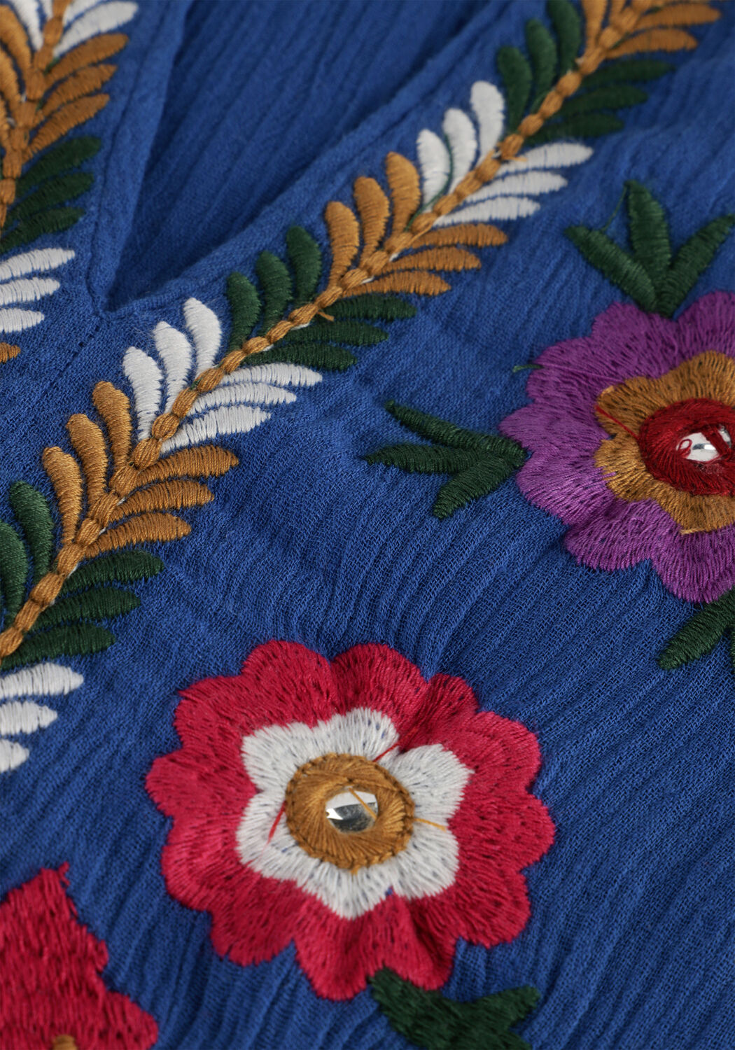 Blauwe LOUIZON Mini jurk ONTOP - large