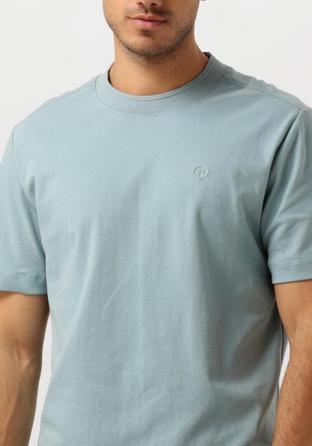 CAST IRON T-shirt SHORT SLEEVE R-NECK REGULAR FIT INTERLOCK en bleu - large
