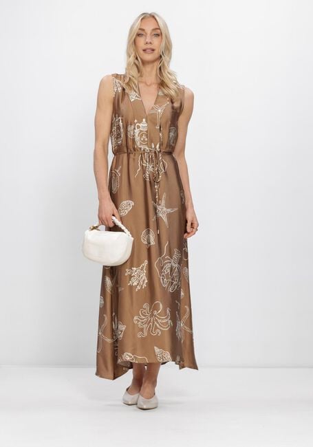 NUKUS Robe midi VIOLET DRESS PRINT Sable - large