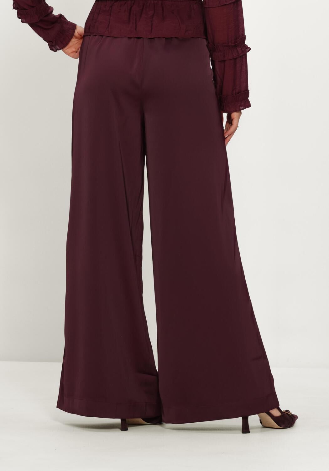 Bordeaux Y.A.S. Wijde broek YASPELANA HW PALAZZO PANT - large