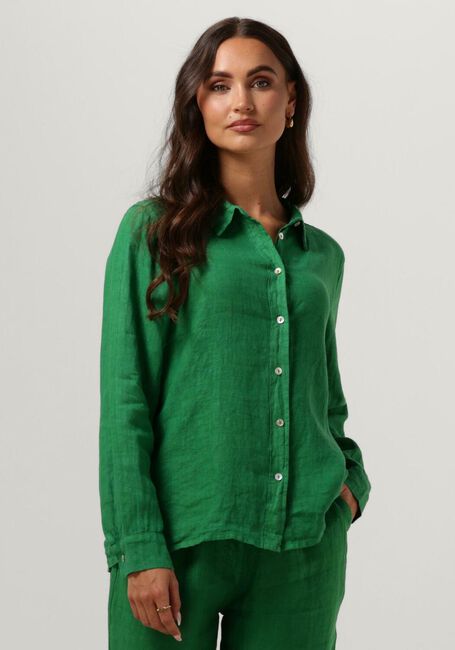BY-BAR IRENE LINEN LS BLOUSE Blouses en vert - large