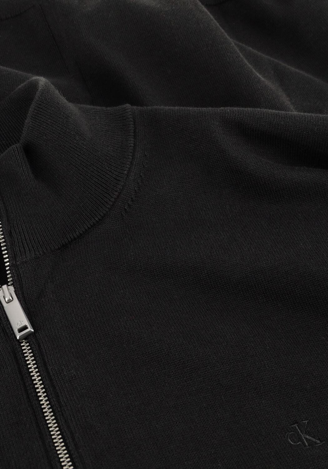 CALVIN KLEIN Pull LS SUPIMA QZ SWEATER 12GG en noir - large