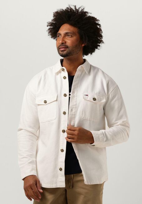 Gebroken wit TOMMY JEANS Overshirt TJM SOFT CASUAL OVERSHIRT - large