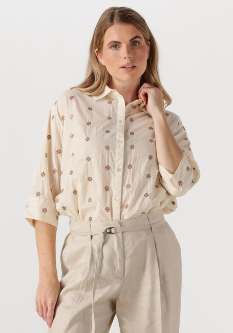 SUMMUM 3/4 SLEEVE BLOUSE TOP LINEN Blouses Écru - large