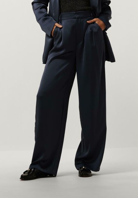 Donkerblauwe NEO NOIR Pantalon ALESSANDRA HEAVY SATEEN PANTS - large