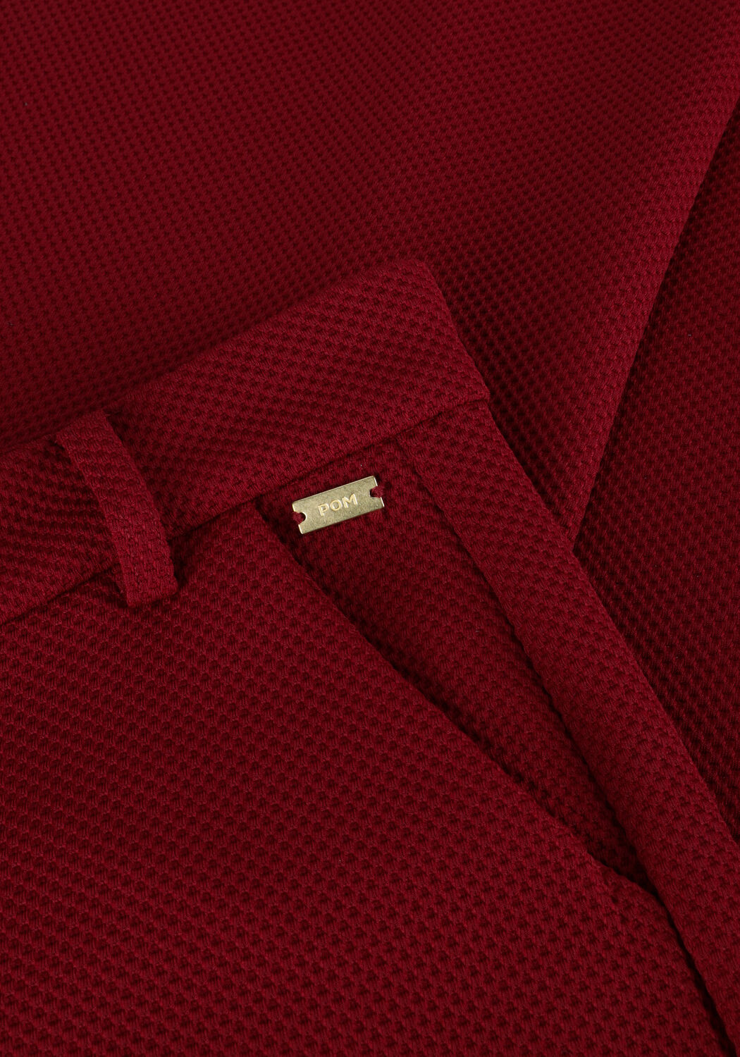 POM AMSTERDAM Pantalon WIDE LEG BURGUNDY RED en rouge - large