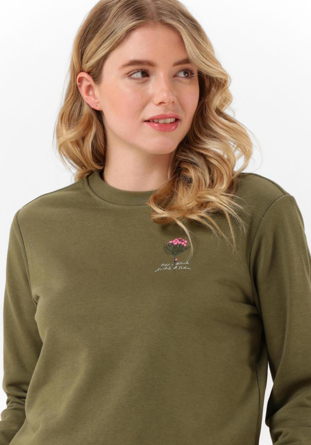Groene SCOTCH SODA Sweater REGULAR FIT CREWNECK SWEATER Omoda