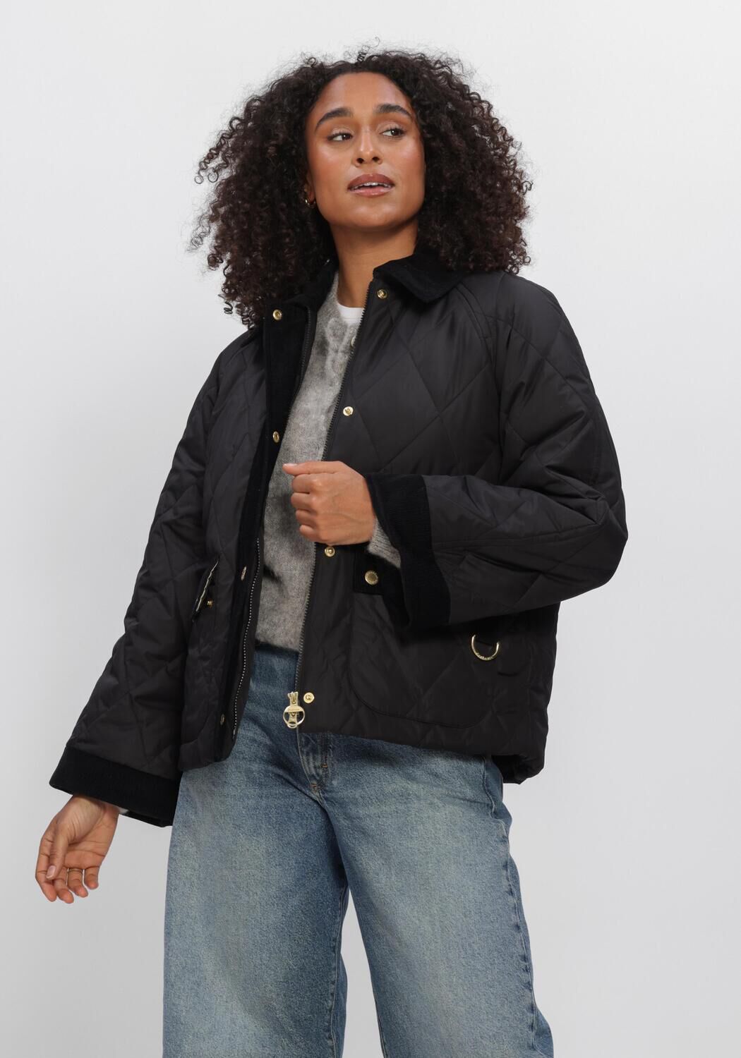 BARBOUR Veste matelass&eacute; KILNWICK QUILTED JACKET en noir - large