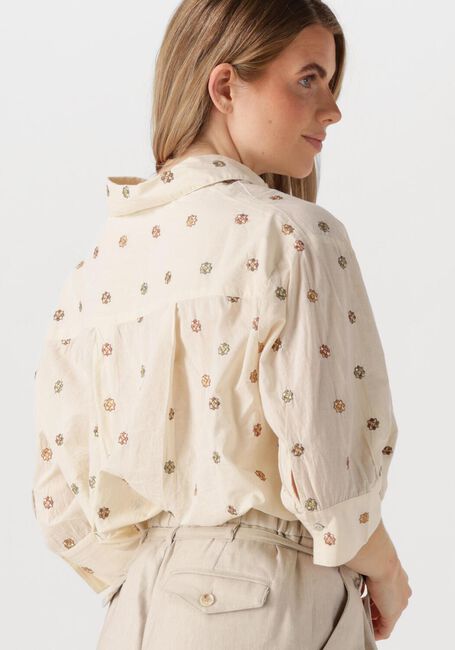 SUMMUM 3/4 SLEEVE BLOUSE TOP LINEN Blouses Écru - large