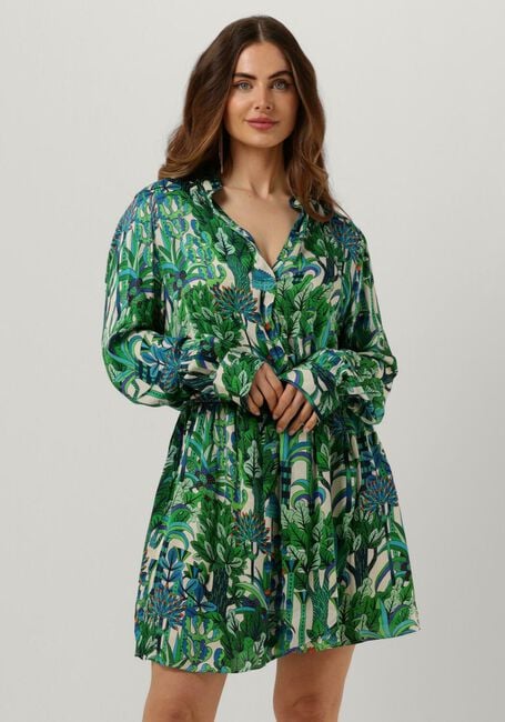 EST'SEVEN Mini robe EST’JOURNEE DRESS BAMBU en vert - large