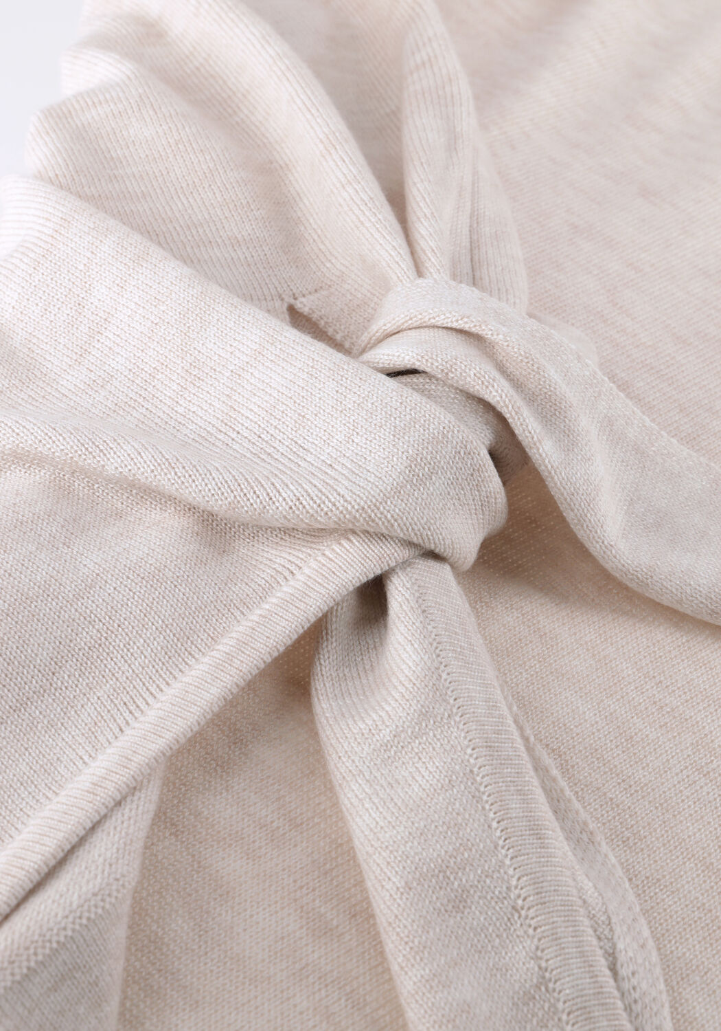 ANOTHER LABEL Col roul&eacute; MILEY KNITTED PULL L/S en beige - large