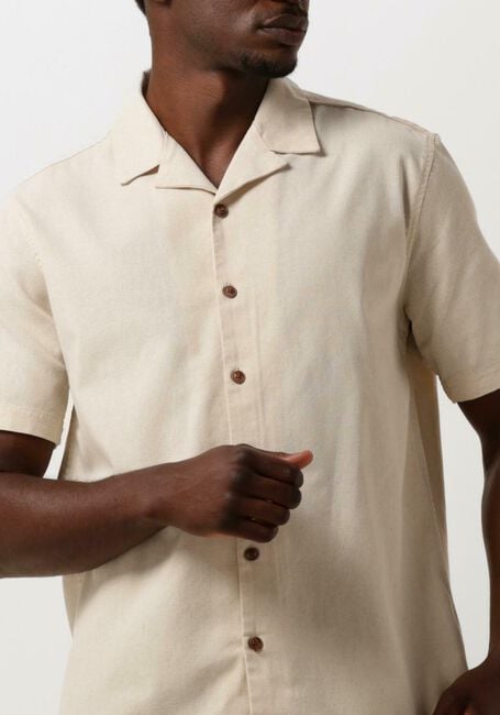 Zand ANERKJENDT Casual overhemd AKLEO S/S COT/LINEN SHIRT - large
