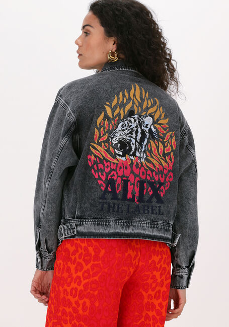 Grijze ALIX THE LABEL Spijkerjas EMBROIDERD DENIM WAISTCOAT 321 - large