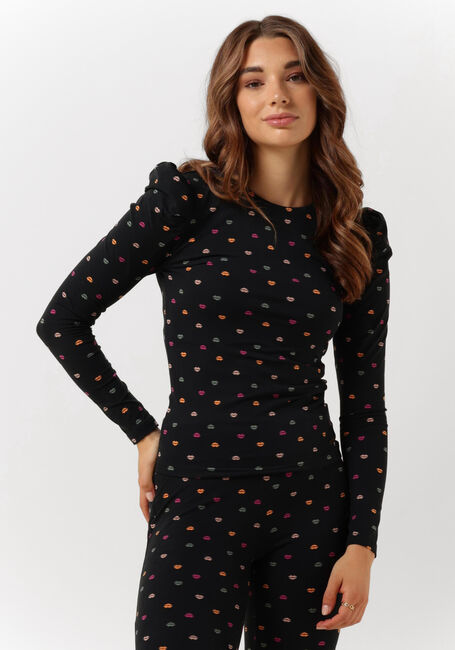 Zwarte COLOURFUL REBEL Top JOSS LIPS PEACHED GATHERED TOP - large