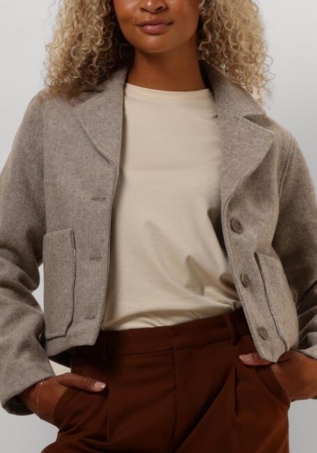 Beige MSCH COPENHAGEN Mantel MSCHBOONE JOSIA SHORT JACKET - large