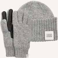 Grijze UGG Handschoenen KNIT BEANIE AND GLOVE SET Grijze UGG Handschoenen KNIT BEANIE AND GLOVE SET - medium
