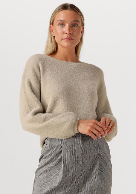 Beige JANSEN AMSTERDAM Truien/vesten CAILY TRUI P 150 ROUND NECKLINE - large