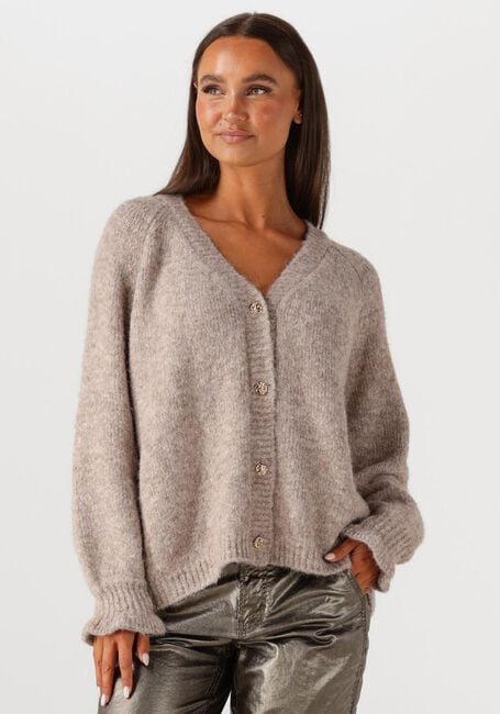 SUMMUM Gilet CARDIGAN COZY MELANGE LUREX KNIT en marron - large