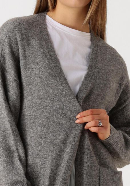 Y.A.S. Gilet YASBALIS LS LONG KNIT CARDIGAN en gris - large