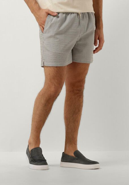 Blauwe SELECTED HOMME Zwembroeken SLHCOOPER SEERSUCKER SWIMSHORTS - large