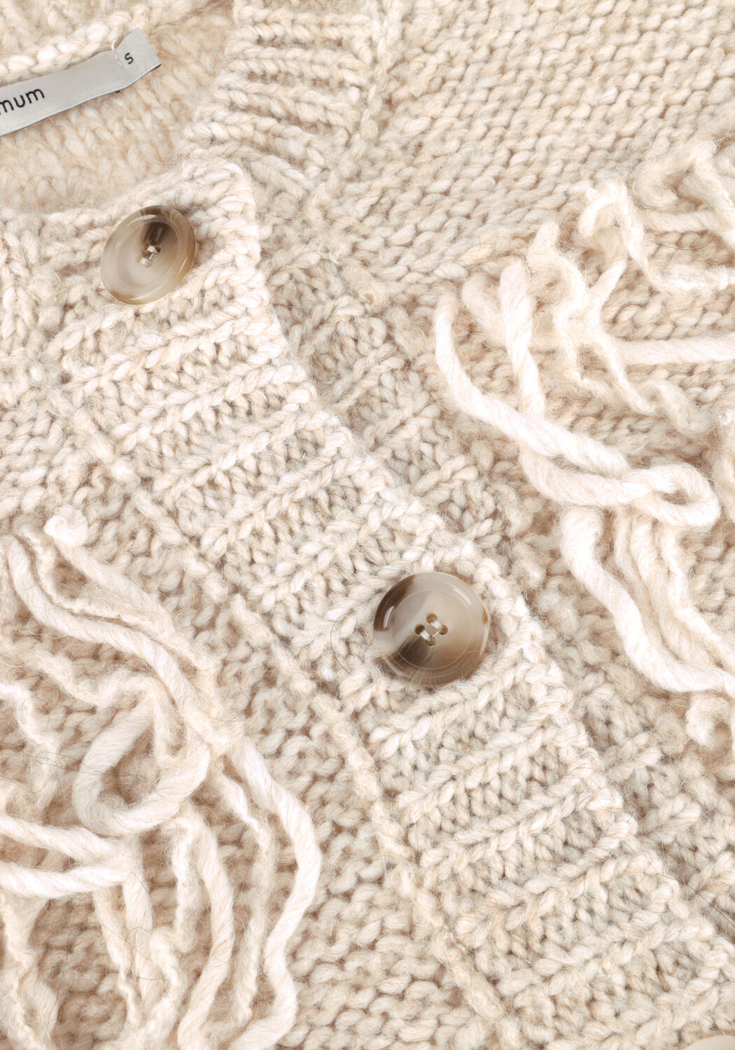 Witte SUMMUM Vest CARDIGAN 3/4 SLEEVE FRINGE KNIT - large