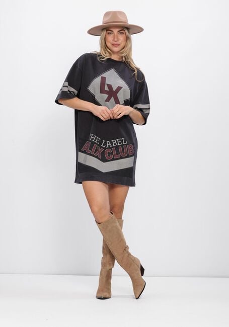 Grijze ALIX THE LABEL T-shirt LADIES KNITTED SPORTY T-SHIRT DRESS - large