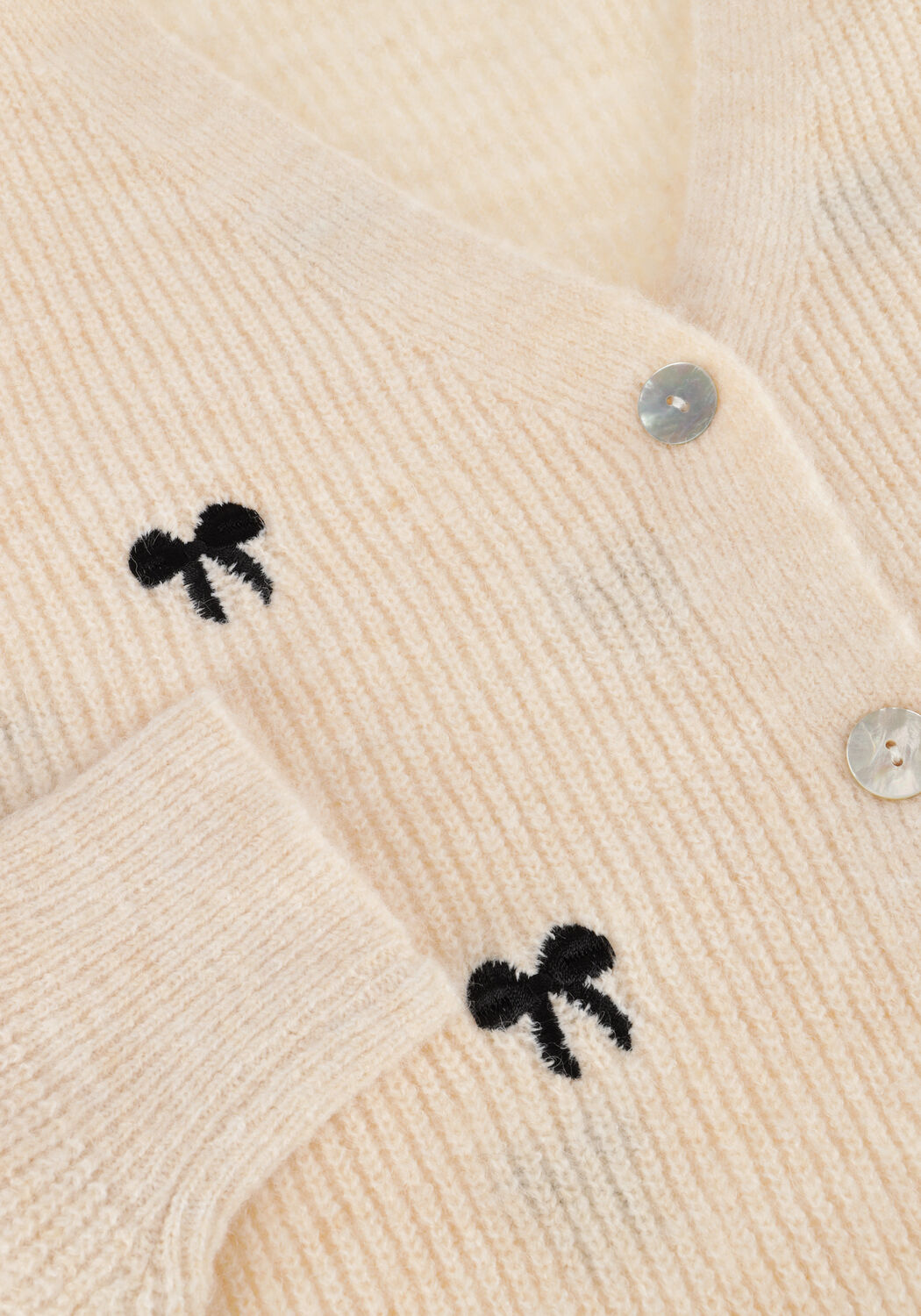 Y.A.S. Gilet YASBOW LS EMBROIDED KNIT CARDIGAN Sable - large