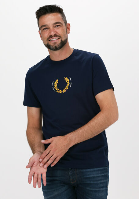 FRED PERRY T-shirt LAUREL WREATH T-SHIRT Bleu foncé - large