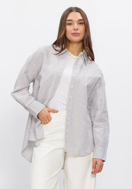 Witte SELECTED WOMEN  SLFCLEO OVERSIZE LINEN BLEND SHIRT - large