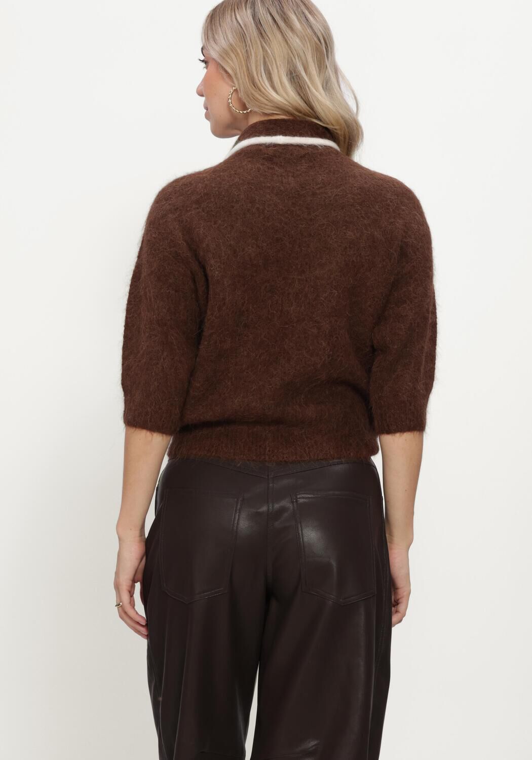 Bruine BEAUMONT Trui BARB PULLOVER - large