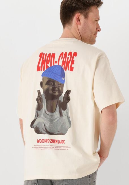 WOODBIRD T-shirt WBBAINE DUDE TEE Écru - large