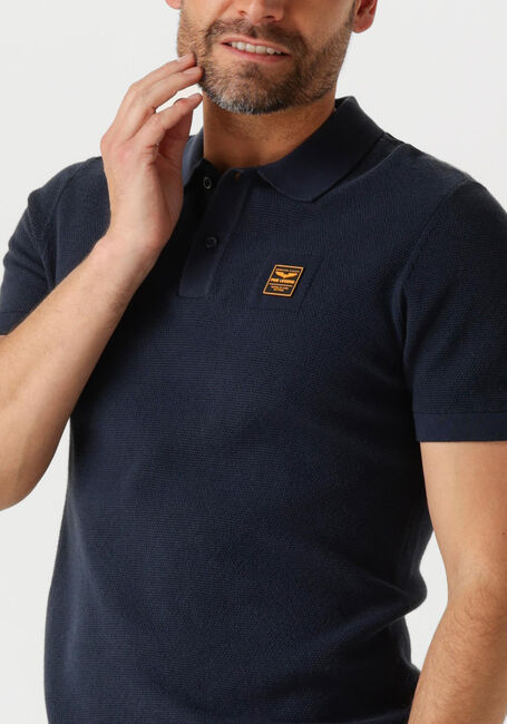 Blauwe PME LEGEND Polo SHORT SLEEVE POLO COTTON - large
