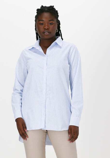Blauwe NEO NOIR  MARGIT DOUBLE STRIPE SHIRT - large