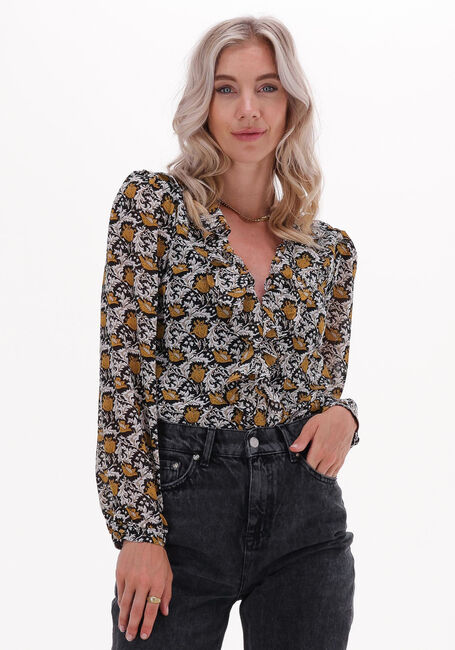 Gele COLOURFUL REBEL  CHELSEA PAISLEY FLOWER RUFFLE BLOUSE - large