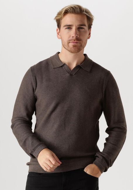 DSTREZZED Pull MERCURY POLO en marron - large