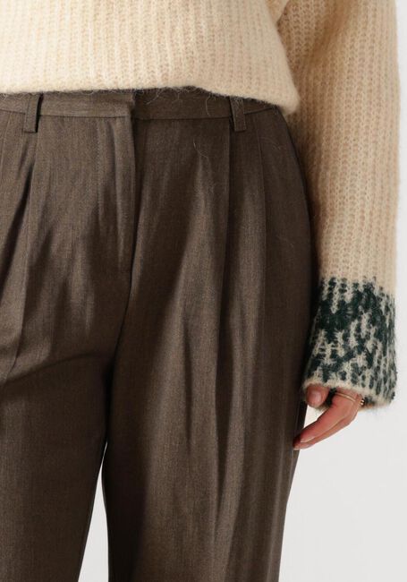 Bruine OBJECT Wijde broek OBJKARA HW STRAIGHT PANT 142 - large