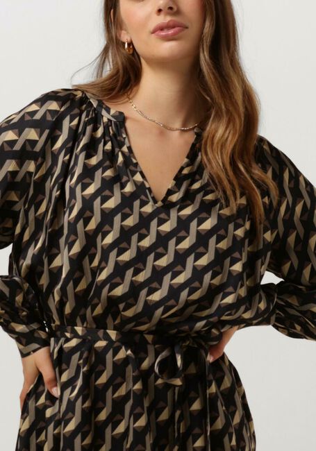 SECOND FEMALE Robe midi HOPI DRESS en noir - large