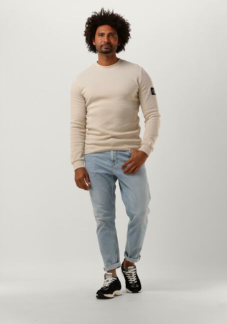 CALVIN KLEIN Chandail MONOLOGO BADGE WAFFLE LS TEE en beige - large
