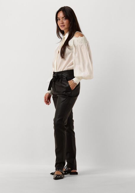 Zwarte IBANA Pantalon PAULA STRETCH LEATHER - large