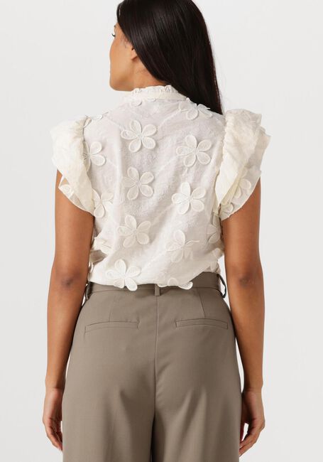 AAIKO T-shirt GEZANA EMBROIDERY VIS 671 en blanc - large