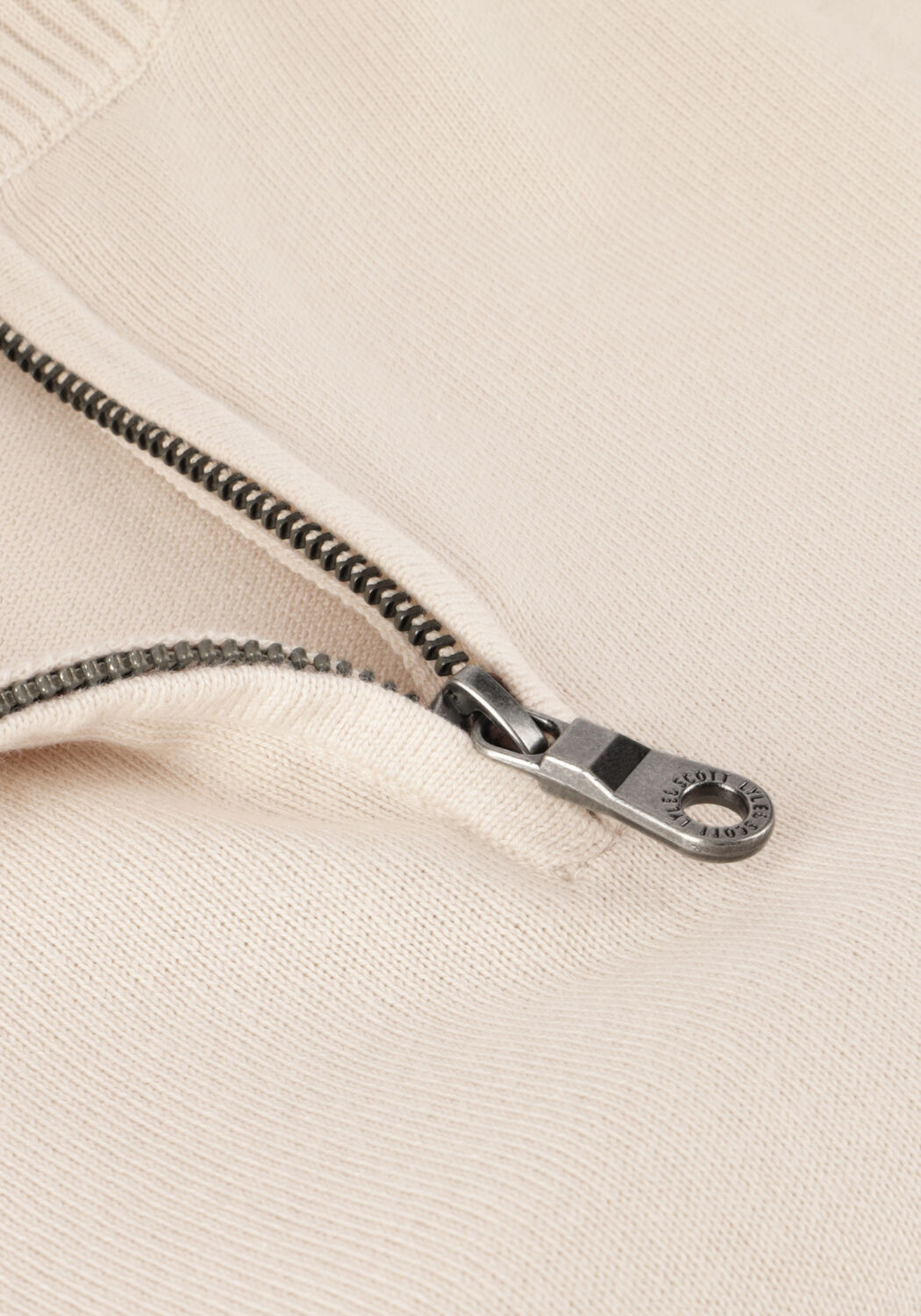 Beige LYLE & SCOTT Trui QUARTER ZIP JUMPER - large