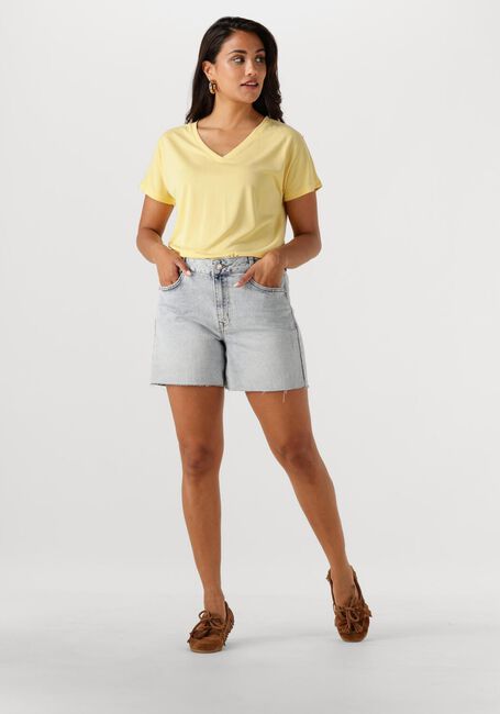 Gele MSCH COPENHAGEN T-shirt MSCHFENYA MODAL V NECK TEE - large