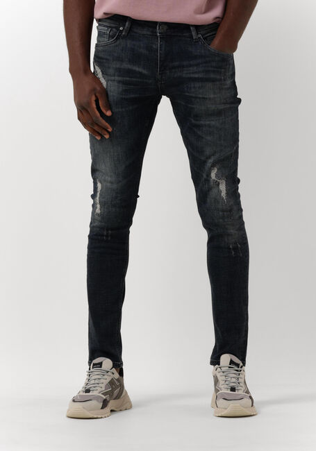 PUREWHITE Slim fit jeans #THE JONE - SKINNY FIT JEANS WITH ALLOVER DAMGAING SPOTS Bleu fonc&eacute; - large