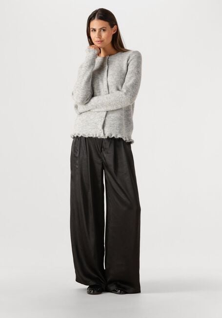 SELECTED WOMEN Gilet SLFLULU FRILL LS KNIT CARDIGAN Gris clair - large