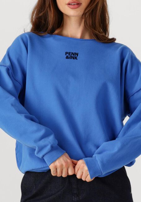 PENN & INK Pull SWEATER W25F1703 en bleu - large