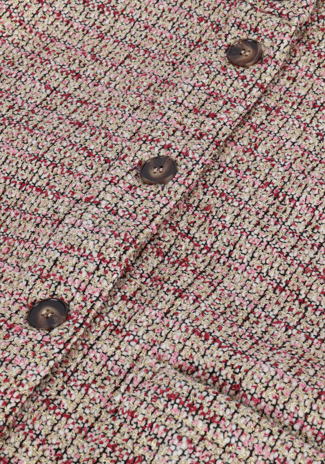 CO'COUTURE Gilet GAIAMAIA BOUCLE VEST en rose - large