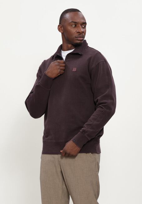 BUTCHER OF BLUE Pull ARMY SWEAT HALF ZIP Bordeaux - large